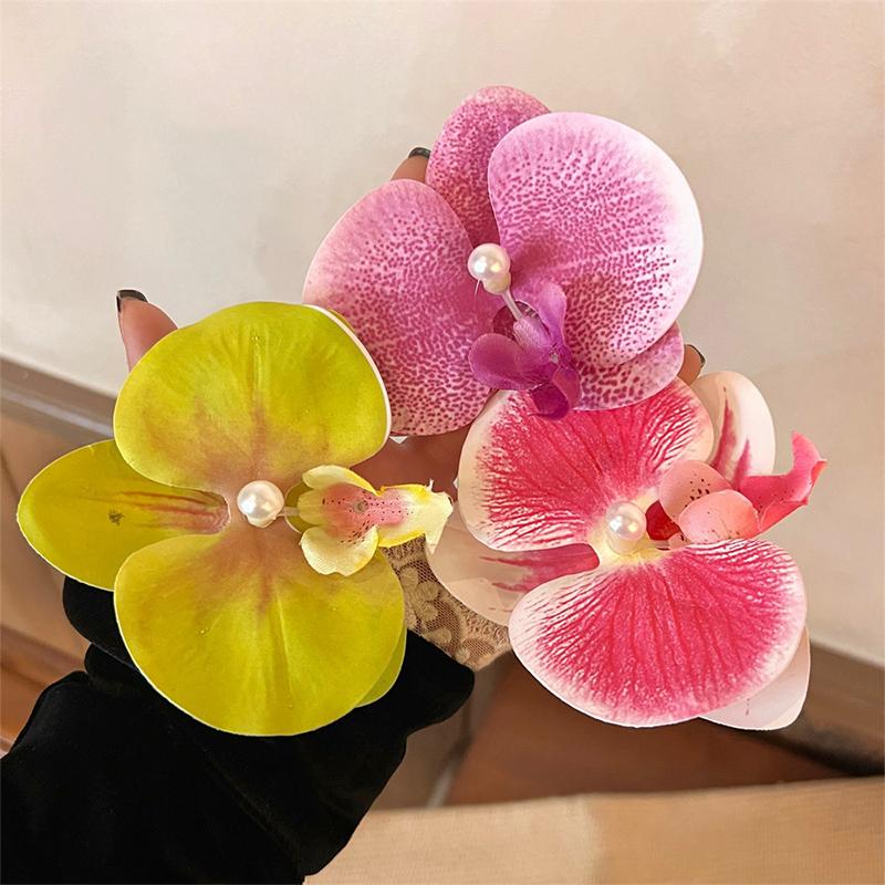 Orchid Hair Clip Sweet Seaside Vacation Bangs Hair Clip Hair Accessories For Women Girls Flower Shaped Headwear
