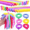 3pcs Stretchy String Fidget Toys Colorful Long Noodle Stretch Toys Worm Caterpillar Toy Sensory Toys for Kids Toddler Autism