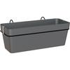 ARTEVASI Balcony Kit CAPRI RE Planter 50cm Anthracite - 50.2 X 28.5 X H20 Cm - 1.45L