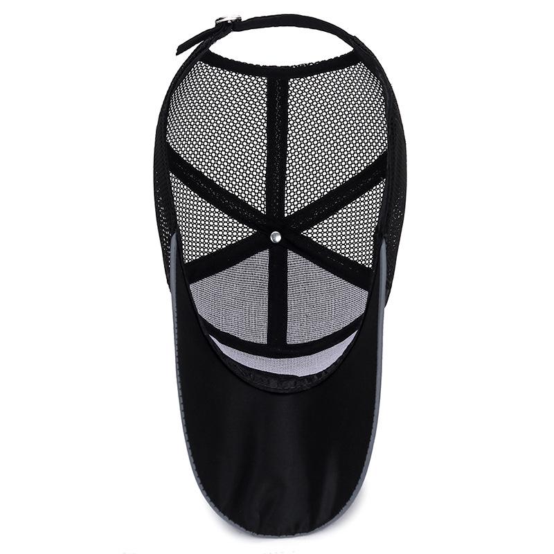 Летняя бейсболка с увеличенными полями, солнцезащитная, мужская, для улицы, повседневная, сетчатая, тонкая, дышащая, летняя шляпа