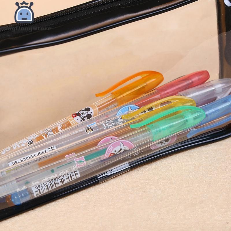 1Pc Soft Plastic Transparent Pencil Case Student Pvc Clear Pen Bag Transparent Bag Office Student Supplies