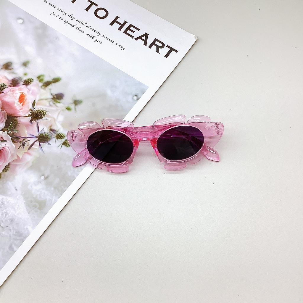 Travel Sunscreen Uv Protection Children'S Sunglasses Oval Frame Wave Cute Girls Sunglasses Sunshade Eye Protection Glasses