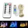 20m 10m Remote Control 8 Function LED Fairy Lights USB String Lights Christmas Garland New Year Wedding Party Garden Decoration