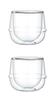 Kinto KRONOS Double-Walled Wine Glasses - Maintain Temperature - Condensation-Free - Set of 2 - 250ml (8.9") Each