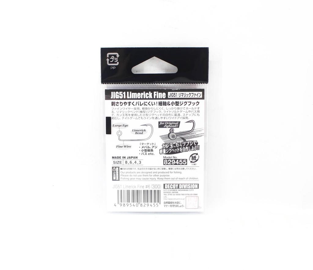 Decoy Jig-51 Limerick Fine Jig Hook Size 6 (9455)