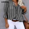Women's Plus Size Simple Fashion Printed Striped Shirt