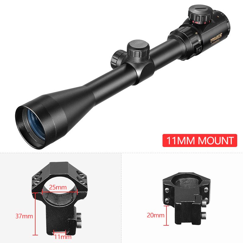 3-9x40 EG Red/green Illuminated Hunting Scope Riflescope Gold Military Optic Sight Sniper Deer Riflescope Scope Mildot