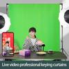 Green Screen Backdrop Soft Opaque Double Thickness Non-fading Washable Short Video Props Vertical Background Screen Cloth Sci-Fi Effects