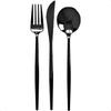 Modern Design Disposable Flatware Set for Holidays Plastic Silverware Set for 2424 Plastic Spoons 24 Knives 48 Forks Disposable