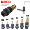 11Pcs/Set Mandrel Staple Hand Rivet Nut Easy Installation Head Rivet Tool Set Manual Riveter Tool