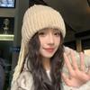 Korean New Autumn and Winter Hat for Women Cute Braids Knitted Wool Hat Solid Color Versatile Winter Cold Hat