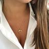 Trendy Crescent Moon Clavicle Necklace - European & American Style