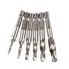 6pcs/set Drill Tap Combination Bit HSS Deburr Countersink Bit Set 1/4 Inch Shank for Max. 5mm