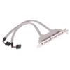 4 Port Usb 2.0 To 9 Pin Mainboard Header Bracket Extension Cable For Pc Panel