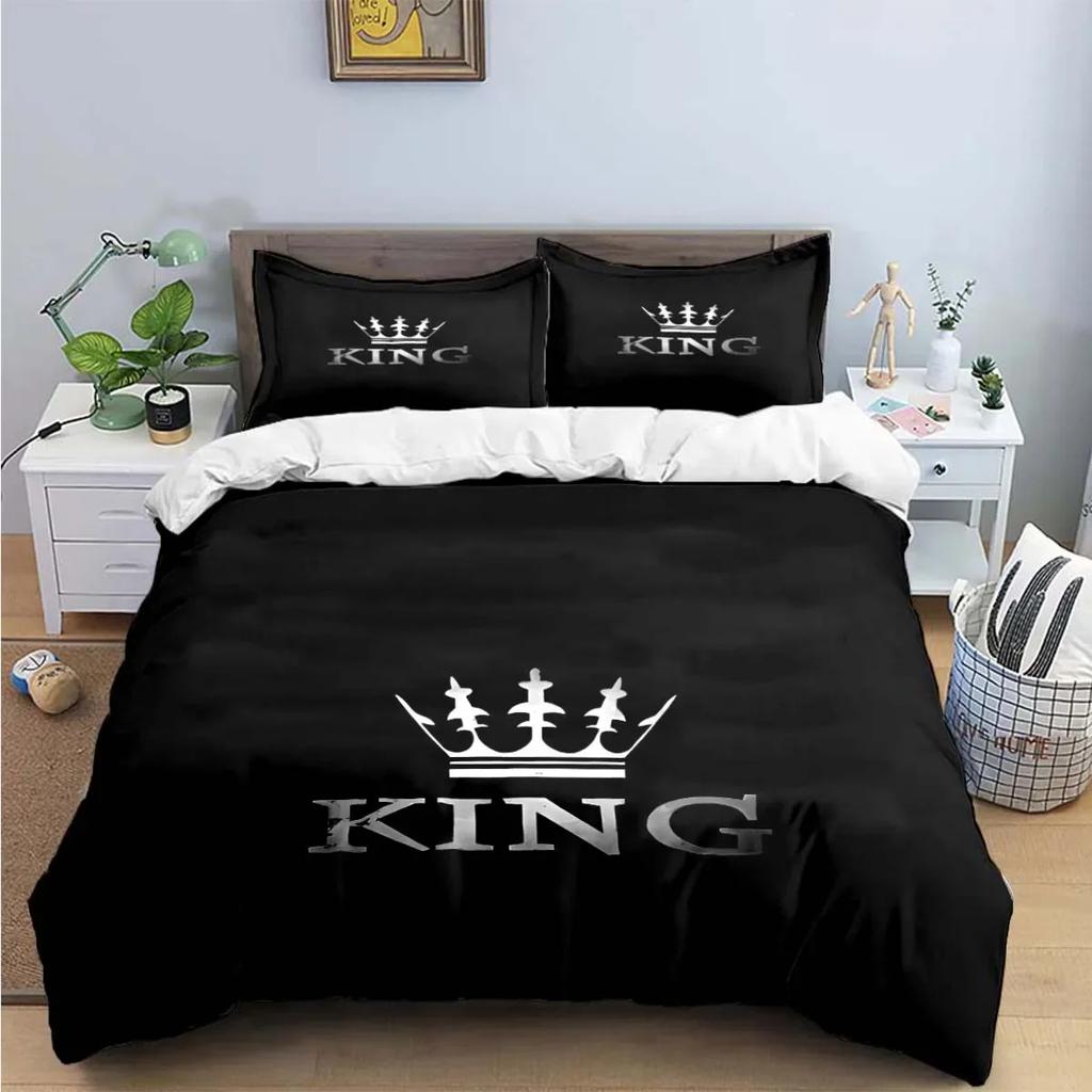 Hot Sale Fashion King Queen Bedding Set Single Twin Full King Size Cute Animals Bed Linen Adults Teens Bedroom Luxury Gift
