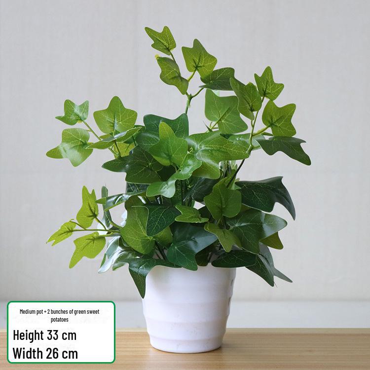 Имитация зеленого редиса в горшках для декора помещений и улицы - Искусственные цветы и растения