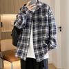 Japanese Plaid Shirt Men's Long-sleeved Autumn New Versatile Teen Casual Loose Work Shirt Jacket