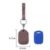 PU Leather Card Holder Keychain Key Ring Door Lock Access Tags ID Card Case Keychain Access Card Bag Key Tag Ring