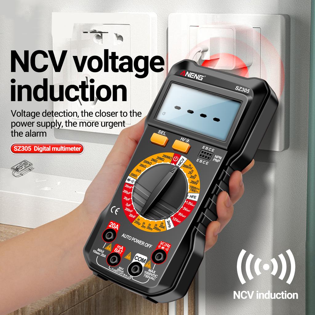 ANENG SZ305 Multimeter Capacitor Testers Professional 1999 Counts Smart Voltmeter Ohm Meter Fast