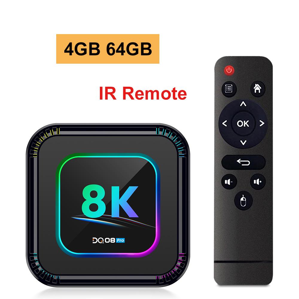 DQ08 Pro RGB Smart TV Box Android 13 RK3528 Quad Core Support 8K Video HDR10+ Dual Wifi6 BT5.0 Set Top Box