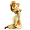 Wood Nude Woman High Quality Natural Boxwood Wood Female Beautiful Girl Lucky Entryway Lucky Object 12 Cm X Width Cm X Depth 5 Carving, Semi-kneeling
