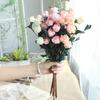Artificial Flower Multifunctional Realistic PE Bridal Faux Simulation Rose for Wedding