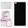 apgo Protective Skin Sticker for the Back Compatible with Huawei Ascend P8, Wrap Film, Foil, Vinyl - Pattern Matte Black