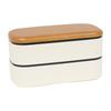 Mies Wood Grain Square Lunch Box White 73506 (MIYS) Men's