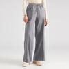 Women's Solid Color Wide Leg Pants With Elastic Waistband, Straight Leg, Loose Casual Pants