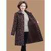 Mom's Mid-Length Floral Winter Jacket - Fleece-Lined & Thickened for Warmth, Ideal for Middle-Aged and Elderly Women