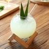 Cocktail Glass Cup With Wood Stand Creative Bar Glassware Drink Cup Ronud Ball Cocktail Mug Fruit Moon Juice Tumbler