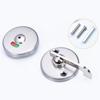 Замок для двери в ванную комнату с индикатором присутствия, круглый, из нержавеющей стали для мужчин и женщин