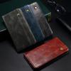 Luxury Retro Slim Leather Phone Wallet Case Stand For iPhone Xiaomi Redmi Huawei Samsung Google OnePlus Magnetic Card Flip Book Cover Bag