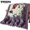 Winter Blanket Bed Soft Coral Flannel Flannel Blanket Faux Fur Mink Solid Color Sofa Cover Bed Cover Plus Velvet Breathable Sheet