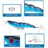 Set of 20 Full Attack Sinking Shrimp Lures, 13.6g/9.5cm, with Blood Groove and Feather Hook.