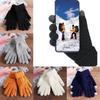 Girls Winter Warm Mittens Knitted Wool Touch Screen Full Finger Women Gloves
