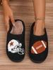Fashion Men and Women Couple Cross-border Helmet Rugby Warm Atmosphere Home Slippers Wholesale Women's Slipper