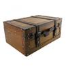 Vintage Wooden Trunk Retro Elegant Decorative Suitcase Storage Box Photo Props Gift
