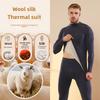 Men's Silk Cashmere Thermal Underwear Set: Velvet-Enhanced for Autumn and Winter