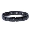 Bracelet Metal Hypoallergenic Black Brand Popular Magnetic Power Stone Ceramic Unisex Coming of Age Fashion Accessory Men's