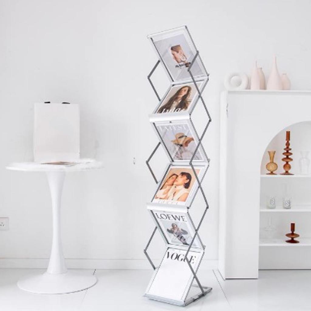 Складная стойка для журналов Изысканная складная стойка для брошюр для выставок, офисов, розничных магазинов