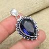 Dazzling Iolite Gemstone 925 Solid Sterling Silver Handmade Antique Jewelry Gift For Mother Pendant