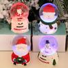 Santa Claus Christmas Gifts Snowman Glowing Crystal Ball Cute Christmas Crystal Ball  HomeOrnament