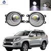 2 Pieces Car Fog Light LED Angel Eye DRL Daytime Running Lamp H11 12V High Bright For Toyota Prado FJ150 LC150 2010 2011 2013