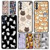 Cartoon Cute Cats Background Phone Case For Oppo Find X5 A53 A52 A9 2020 A54 A15 A95 A16 A76 A74 A12 Reno7 Pro SE Reno6 Z Cover