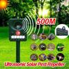Ultrasonic Solar Pest Repeller with Ultrasonic Sound Motion Sensor and Flashing Light Keep Animals Away Repellent Squirrels Mouse Bird Cat Dog Bat