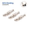 1Set GX12 Docking 2 3 4 5 6 7Pin Male& Female Circular Panel 12mm  Metal Aviation Connector Butt Joint Aviation Plug Socket