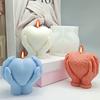 Hand Hold Love Candle Making Tool Relief Pattern Heart Soap Plaster Silicone Mould Wedding Scented Candle Decor Valentine's Day Gift