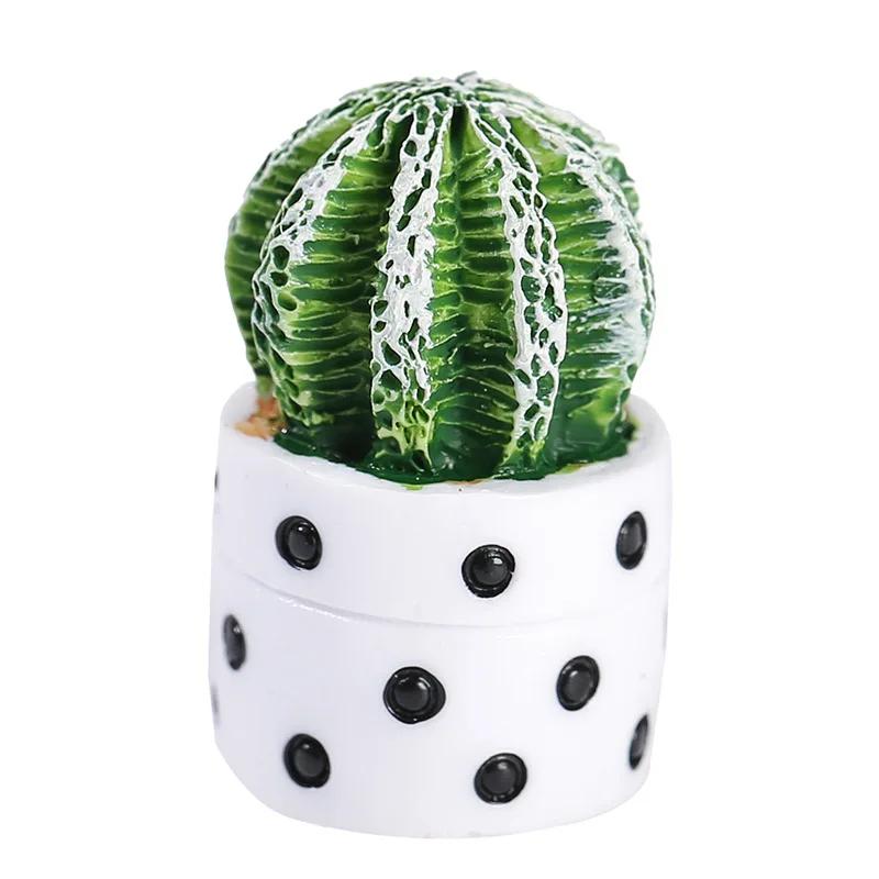 Мини-фигурки кактусов Kawaii, искусственные смоляные кактусы, украшения для стола, украшения для микроландшафтов своими руками