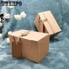 50pcs Kraft Paper Gift Boxes with Twine and Tag Mini Treat Boxes Party Favor Boxes Folden Storage Box Rectangular Box Wrapping Container Gift Box